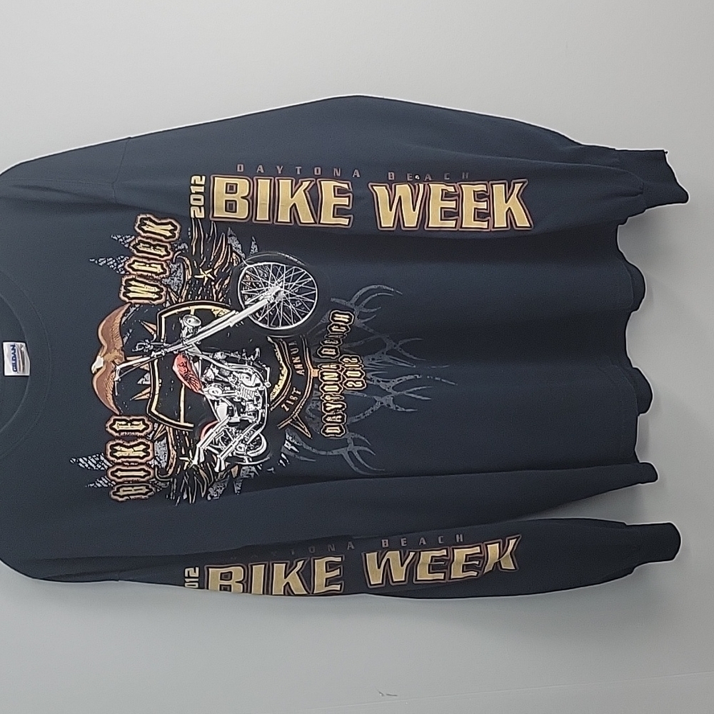 Vintage 2012 BIKE WEEK long sleeve crew neck tee t-shirt